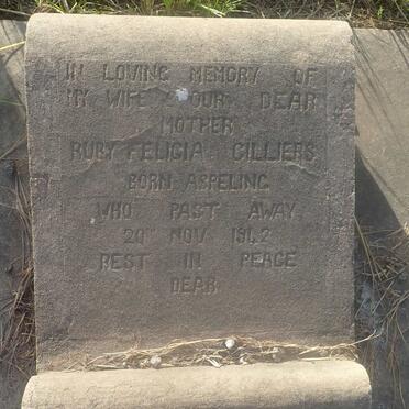 CILLIERS Ruby Felicia nee ASPELING -1942
