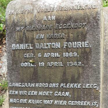 FOURIE Daniel Dalton 1869-1942