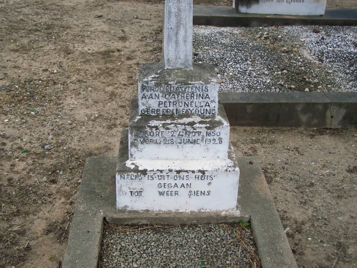 GERBER Catherina Petronella nee YOUNG 1850-1928