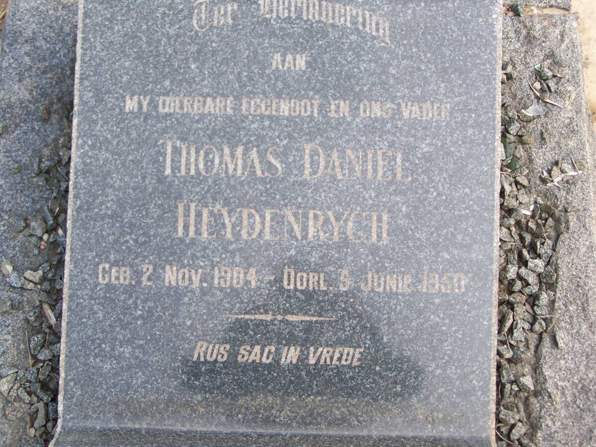 HEYDENRYCH Thomas Daniel 1904-1950