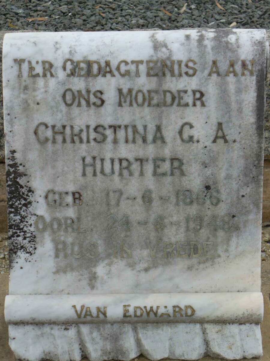 HURTER Christina G.A. 1866-1948