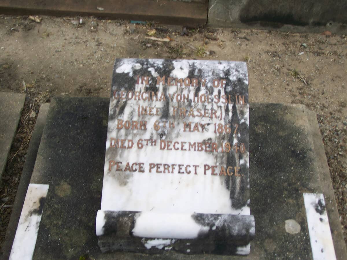 HOESSLIN Georgina, von nee FRASER 1867-1940