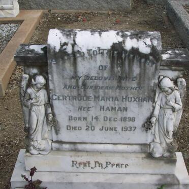 HUXHAM Gertrude Maria nee HAMAN 1898-1937