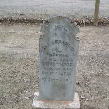 KOEN Sophia M. 1914-1926