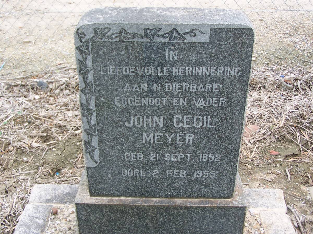 MEYER John Cecil 1892-1955