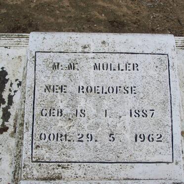 MULLER M.M. nee ROELOFSE 1887-1962