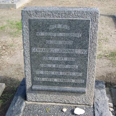 PIO Gerhardus Johannes 1889-1949