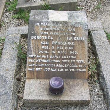 RENSBURG Dorothea C., van 1940-1943