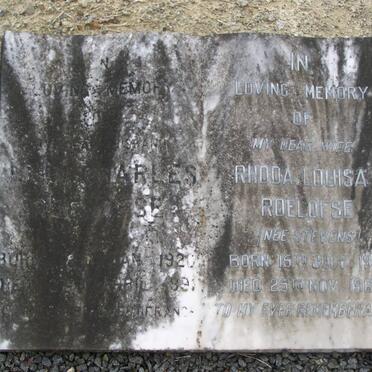 ROELOFSE John Charles 1920-1991 &amp; Rhoda Louisa STEVENS 1911-1962