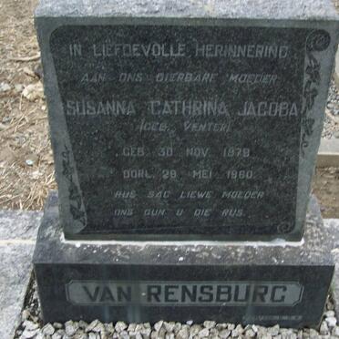 RENSBURG Susanna Cathrina Jacoba, van nee VENTER 1879-1960