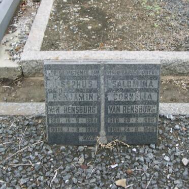 RENSBURG Josephus Benjamin, van 1884-1965 &amp; Salomina Cornelia 1885-1946