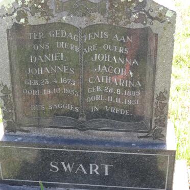 SWART Daniel Johannes 1875-1953 &amp; Johanna Jacoba Catharina 1885-1941