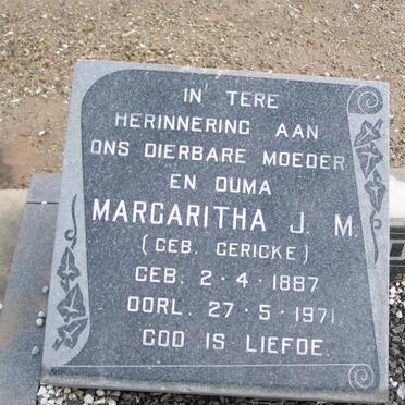 SWARDT Margaritha J.M., de nee GERICKE 1887-1971