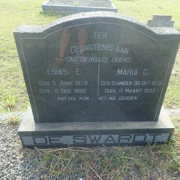 SWARDT Esias E., de 1879-1952 &amp; Maria C. STANDER 1876-1953