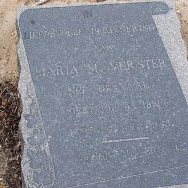 VERSTER Maria M. nee DE VAAL 1871-1953