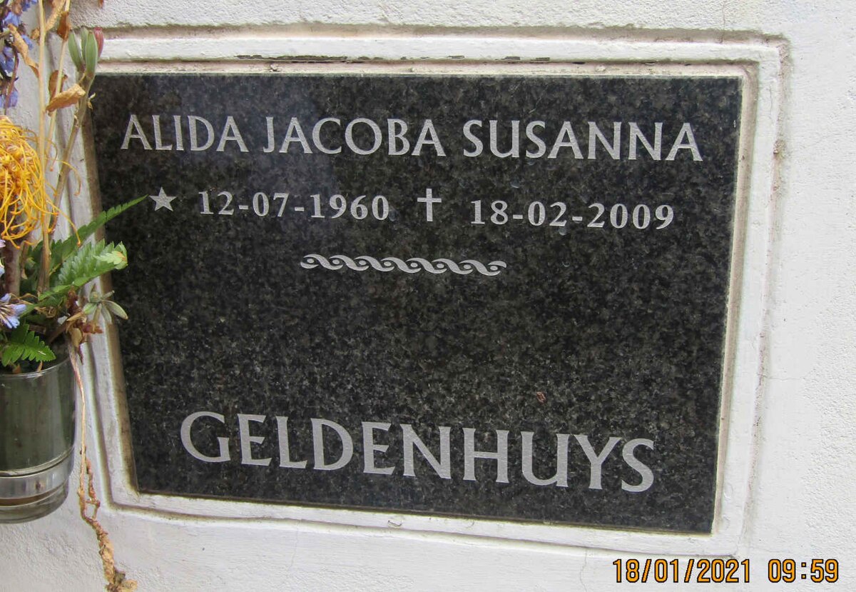 GELDENHUYS Alida Jacoba Susanna 1960-2009