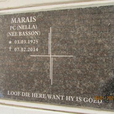 MARAIS P.C. nee BASSON 1925-2014