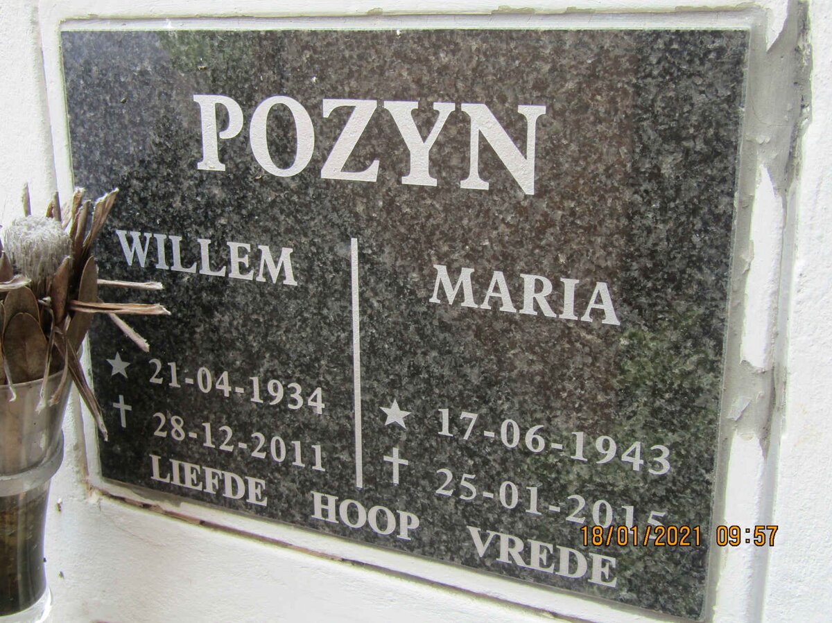 POZYN Willem 1934-2011 &amp; Maria 19432015