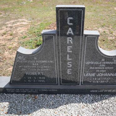 CARELSE Hubert 1930-1995 & Lenie Johanna 1932-2012