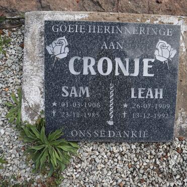 CRONJE Sam 1906-1985 & Leah 1909-1992