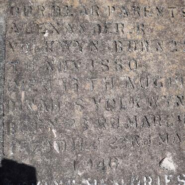 VOLKWYN Alexander R. 1880-1939 & Dinah S. 1879-1940 _2