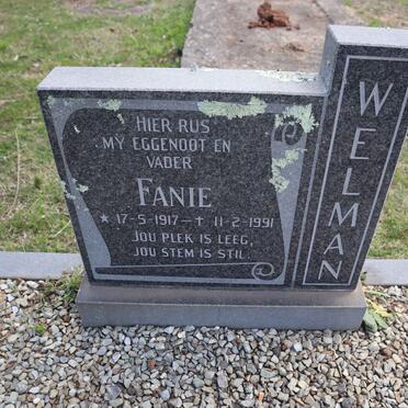 WELMAN Fanie 1917-1991