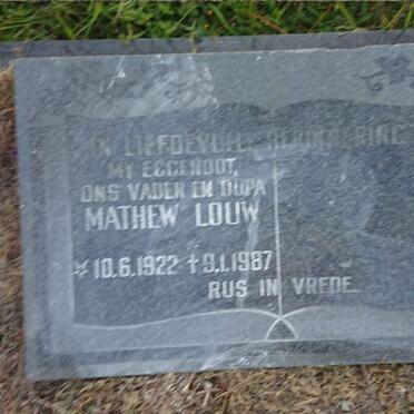 LOUW Mathew 1922-1987