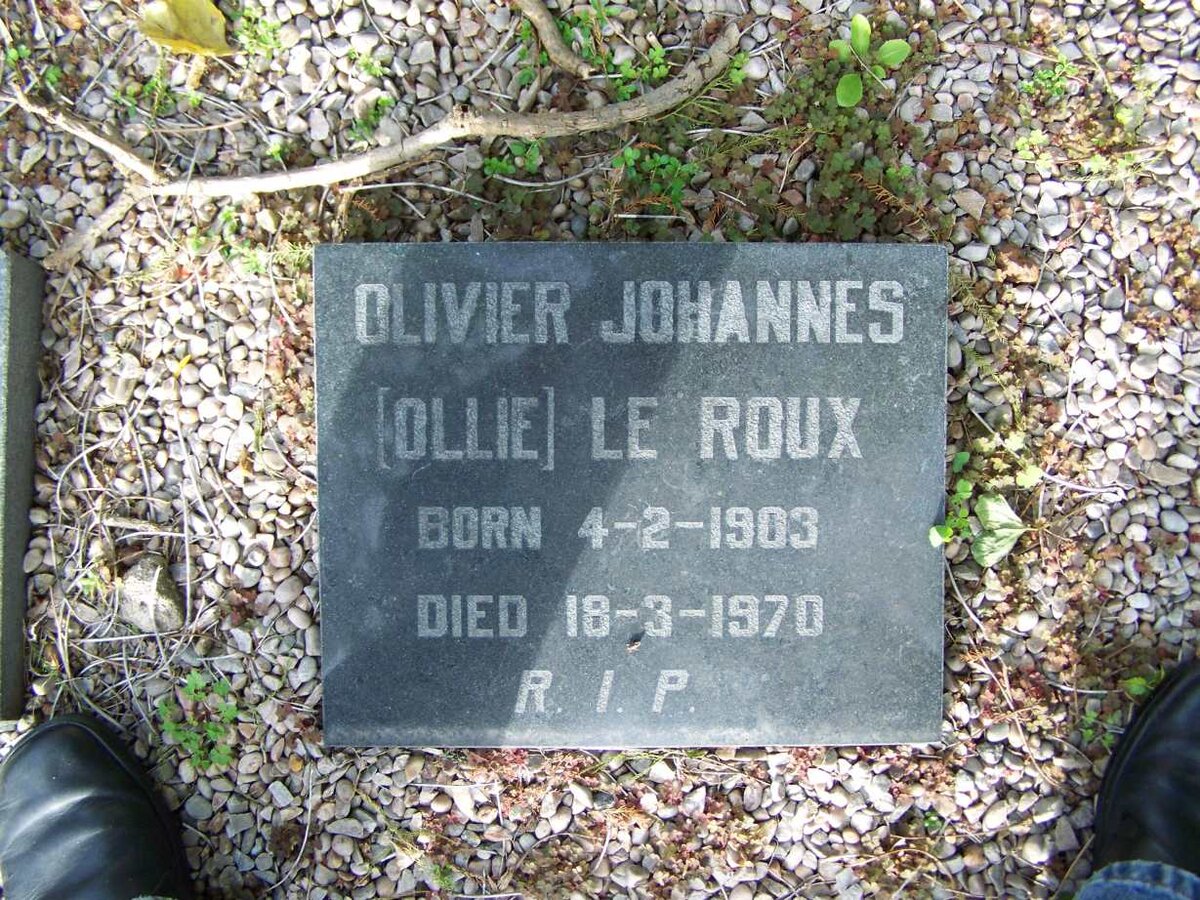 ROUX Olivier Johannes, Le 1903-1970