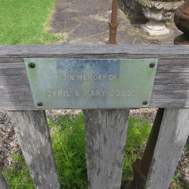 COXON Cyril 1905-1997 & Mary Daphne 1920-2004