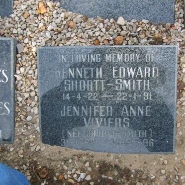 SMITH Kenneth Edward, Shortt 1922-1991 :: VIVIERS Jennifer Anne nee SHORTT-SMITH 1962-1996