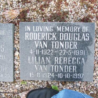 TONDER Roderick Douglas, van 1922-1991 &amp; Lilian Rebecca 1924-1997