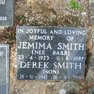 SMITH Jemina nee BARR 1923-1987 :: SMITH Derek 1947-2009