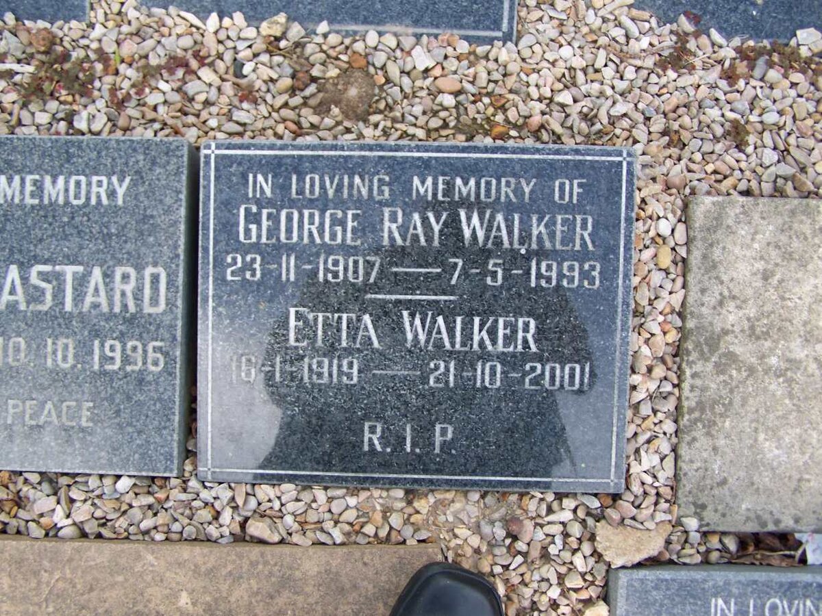 WALKER George Ray 1907-1993 &amp; Etta 1919-2001