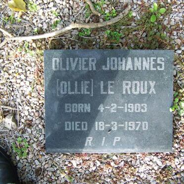 ROUX Olivier Johannes, Le 1903-1970