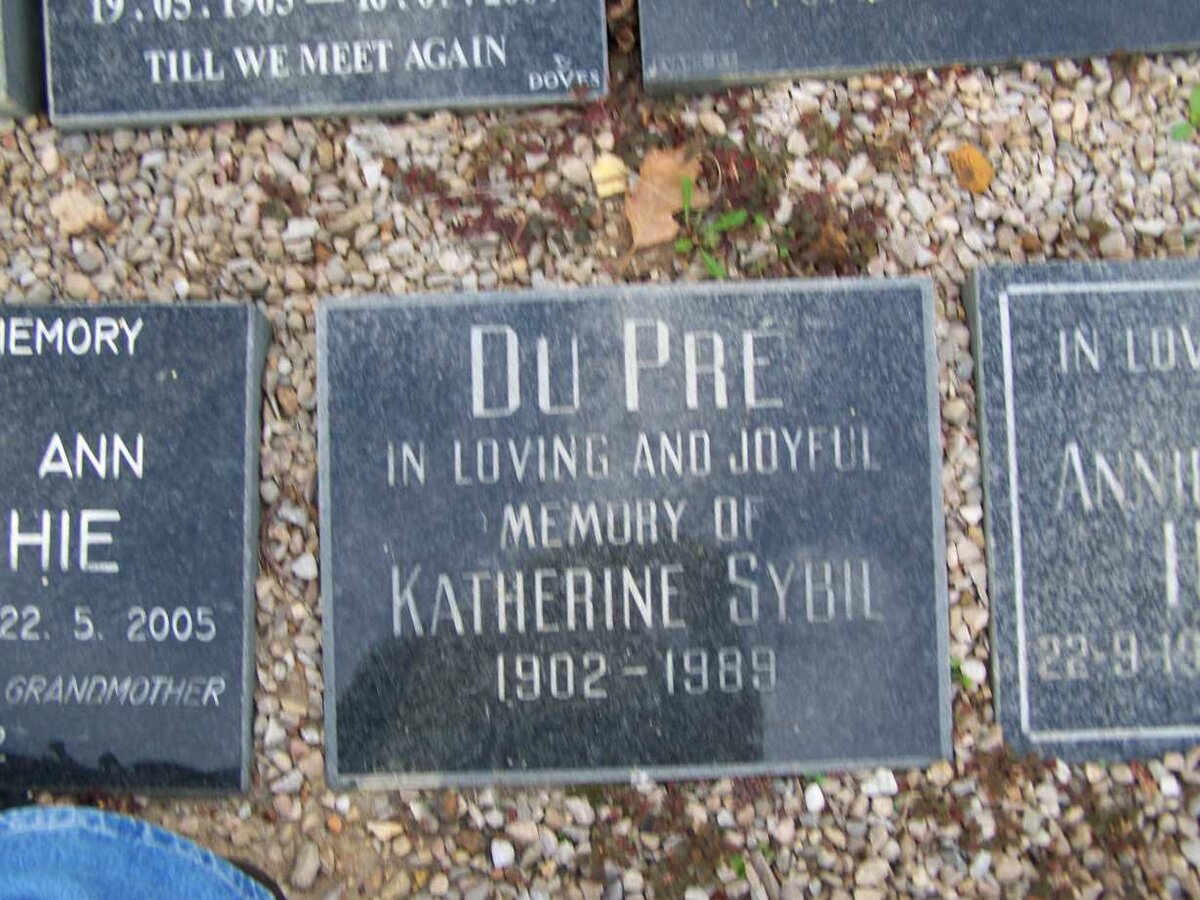 PRE Katherine Sybil, du 1902-1989 