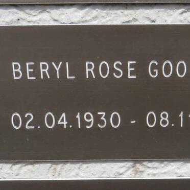 GOODMAN Beryl Rose 1930-2010