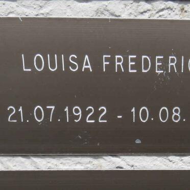 FREDERICKS Louisa 1922-2009