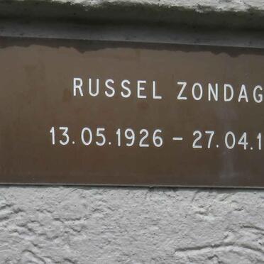 ZONDAGH Russel 1926-1996
