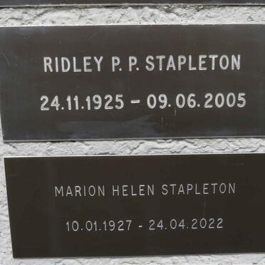 STAPLETON Ridley P.P. 1925-2005
