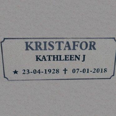 KRISTAFOR Kathleen J. 1928-2018