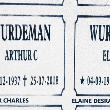 WURDEMAN Arthur Charles 1937-2018 :: WURDEMAN Elaine Desray nee BEUKES 1941-