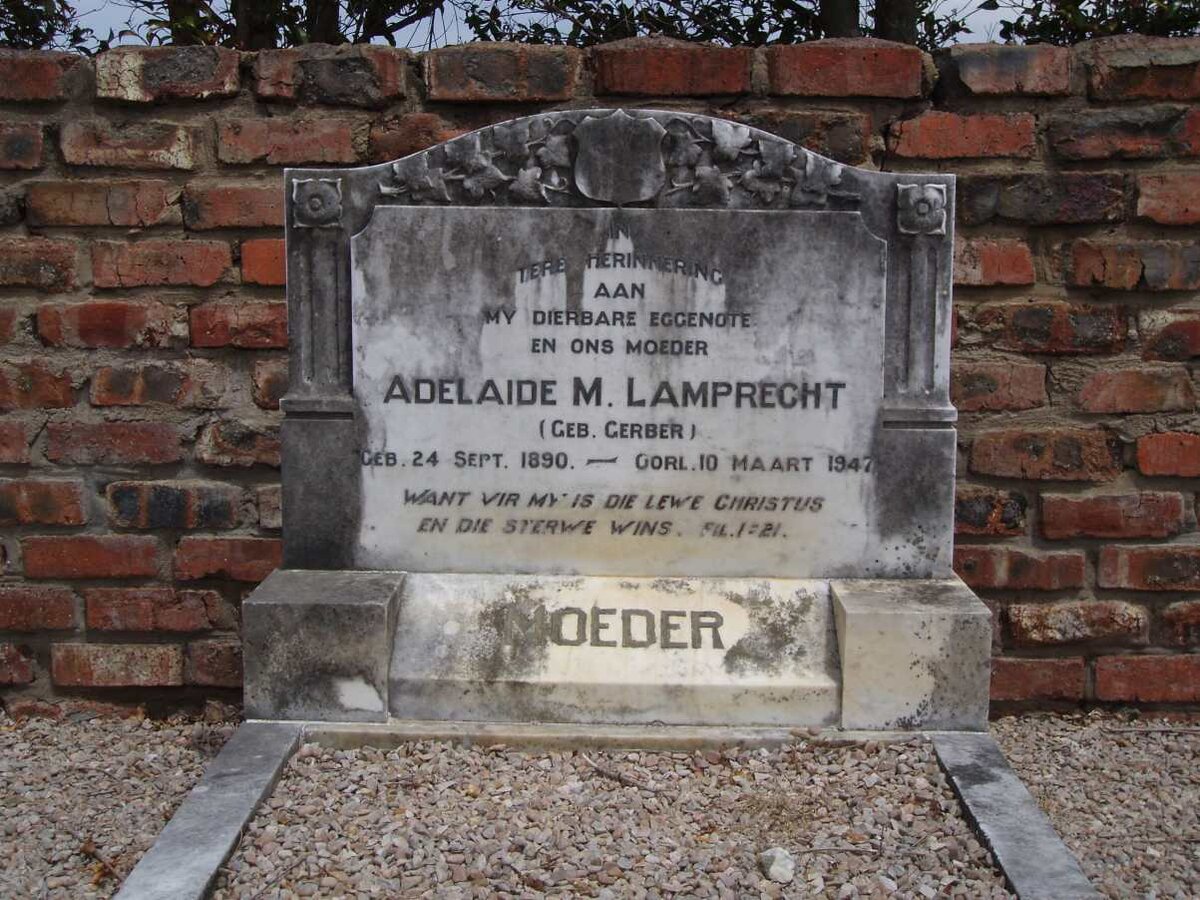 LAMPRECHT Adelaide M. nee GERBER 1890-1947