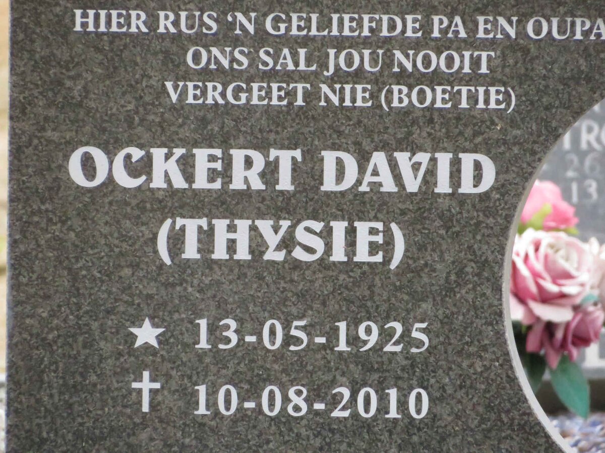 ? Ockert David 1925-2010 