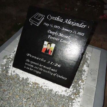 ALEXANDER Cynthia 1973-2022