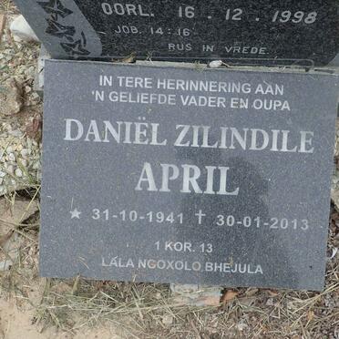 APRIL Daniel Zilindile 1941-2013