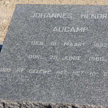 AUCAMP Johannes Hendrik 1892-1960