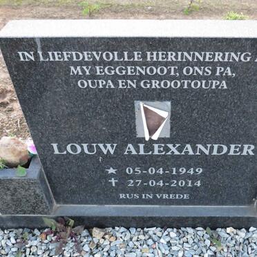 ALEXANDER Louw 1949-2014