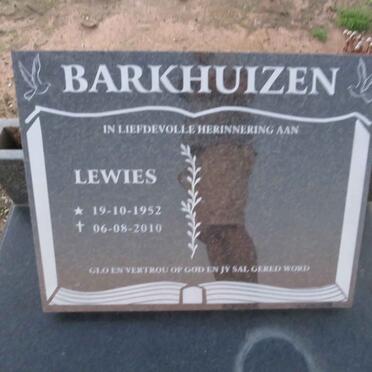BARKHUIZEN Lewies 1952-2010