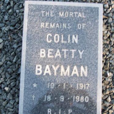 BAYMAN Colin Beatty 1917-1980