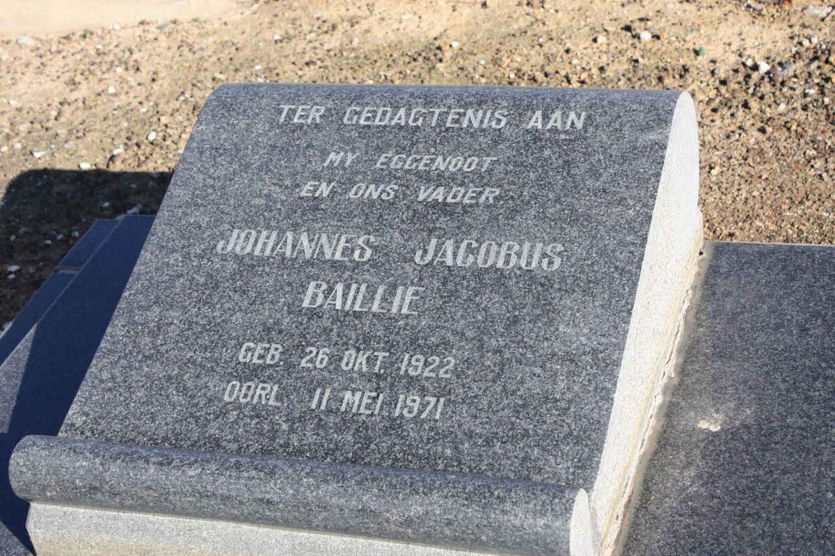 BAILLIE Johannes Jacobus 1922-1971